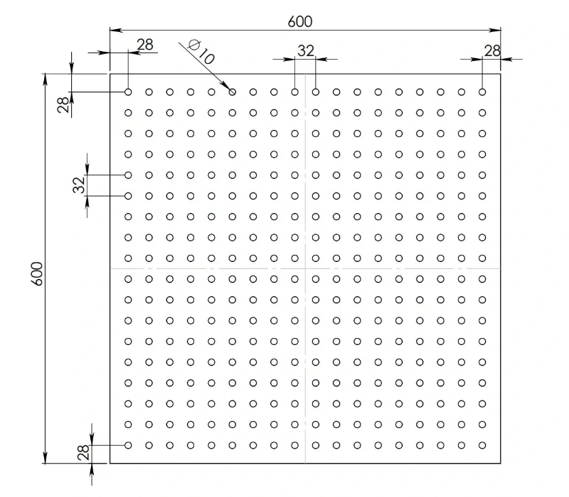 Perforated Birch Acoustic Panels 600x600x12mm - Image 3