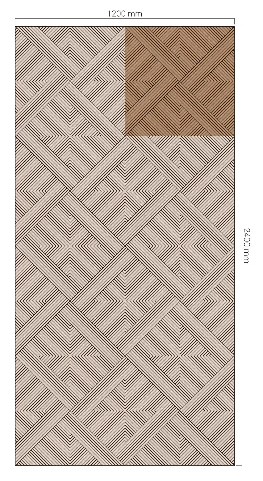 Architectural 3D MDF Wall Panel Rhomb - Image 7