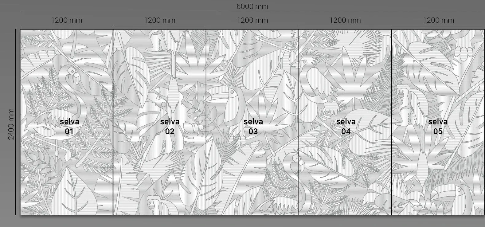 Architectural 3D MDF Wall Panels Selva Polyptych - Image 10