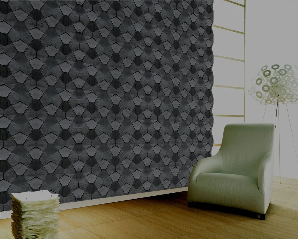 Architectural Panel Carapace Black (sample 600x600mm) - Image 3