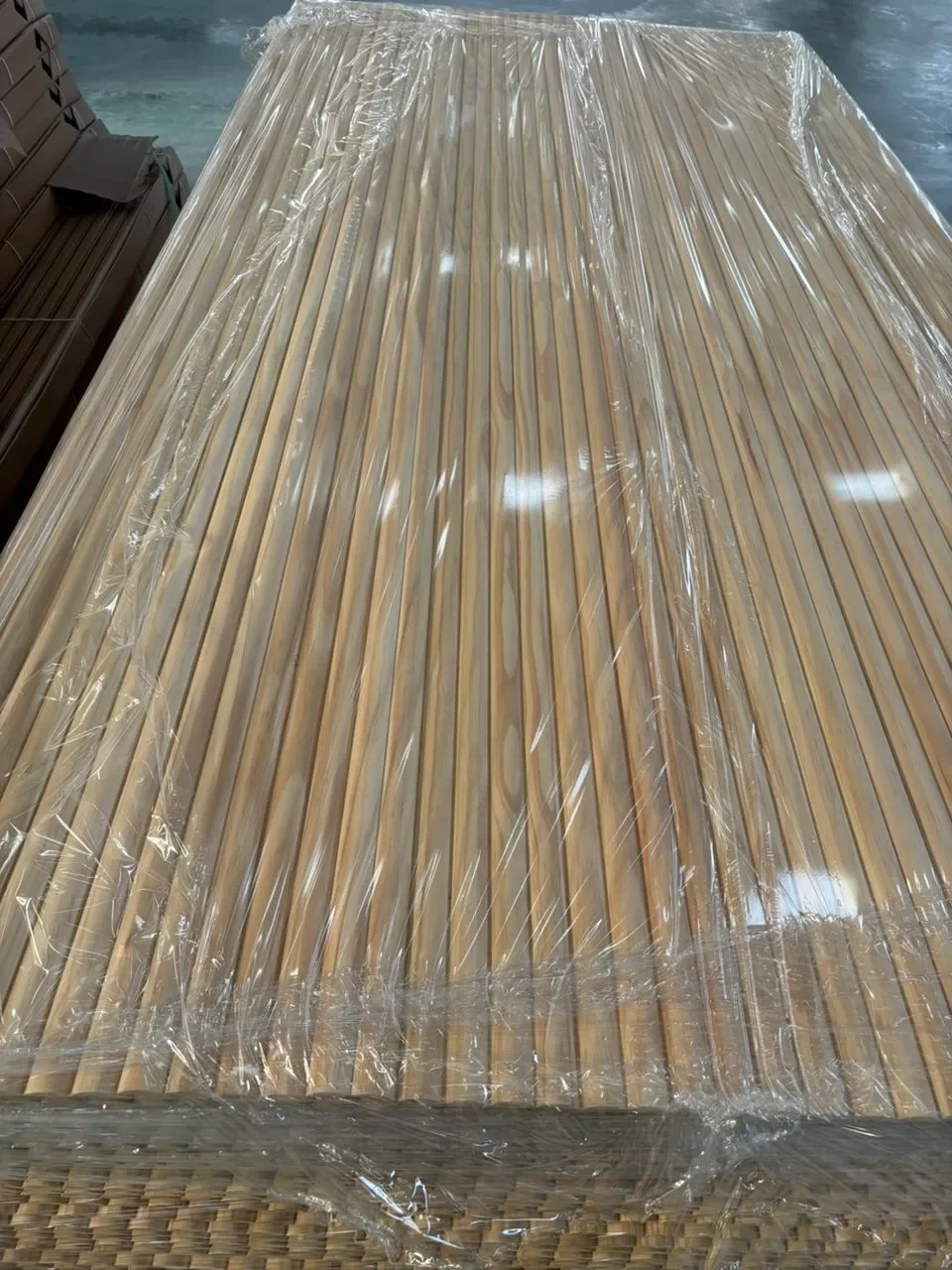 Half Dowel Pine Wood Flexible Wall Panels 7.7x2440x1220mm - Image 5